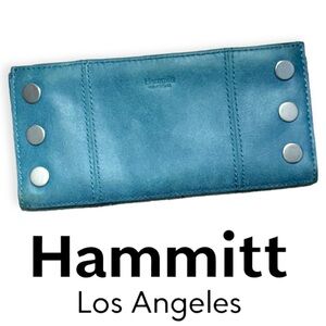 Hammitt Teal Wallet with Silver Accents